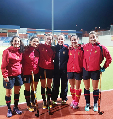 Jugadoras de hockey en la selección española