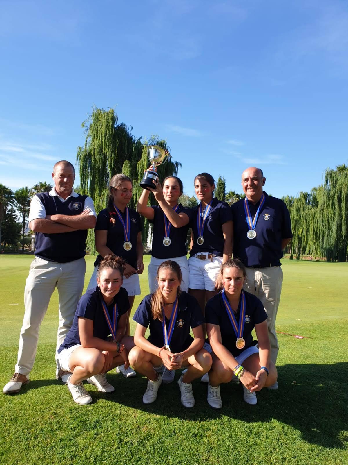 La selección de Madrid, campeona de España del Interautonómico del golf. Foto: RFEGOLF