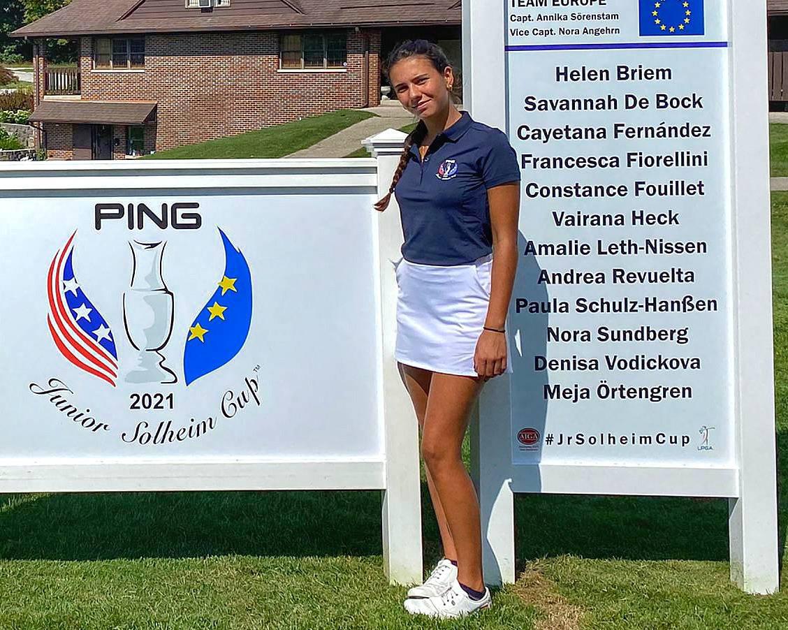 Cayetana Fernández García-Poggio, en la PING Solheim Cup Junior.