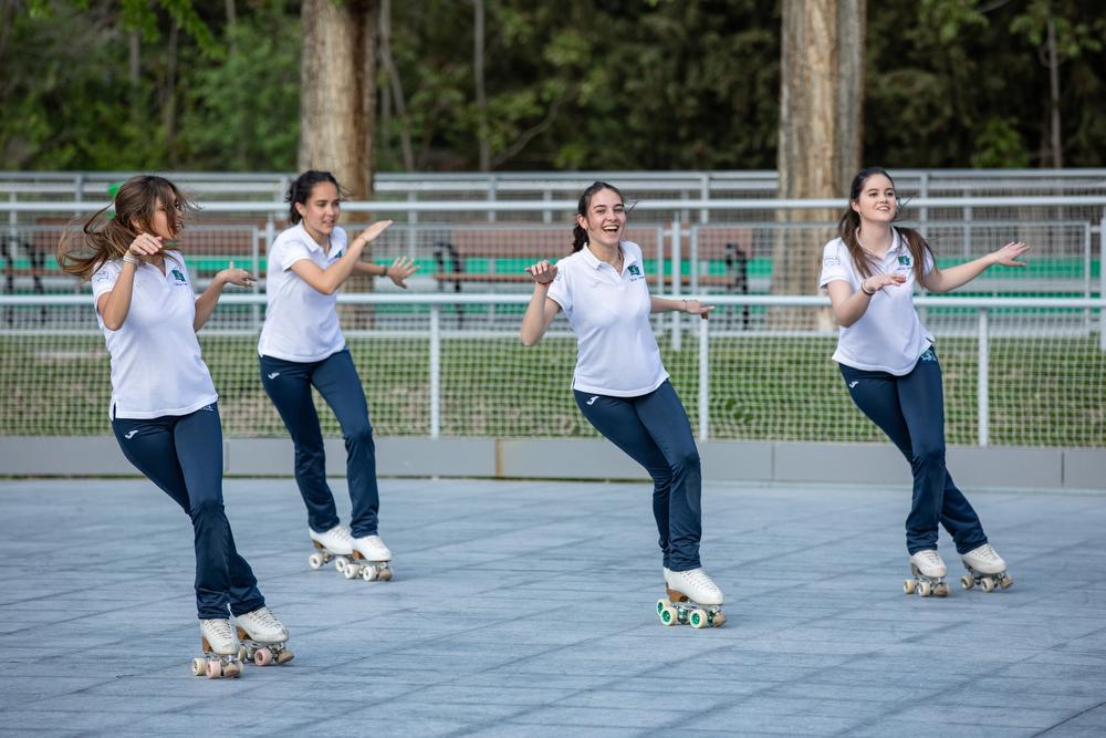 Patinaje en el Club de Campo Villa de Madrid.