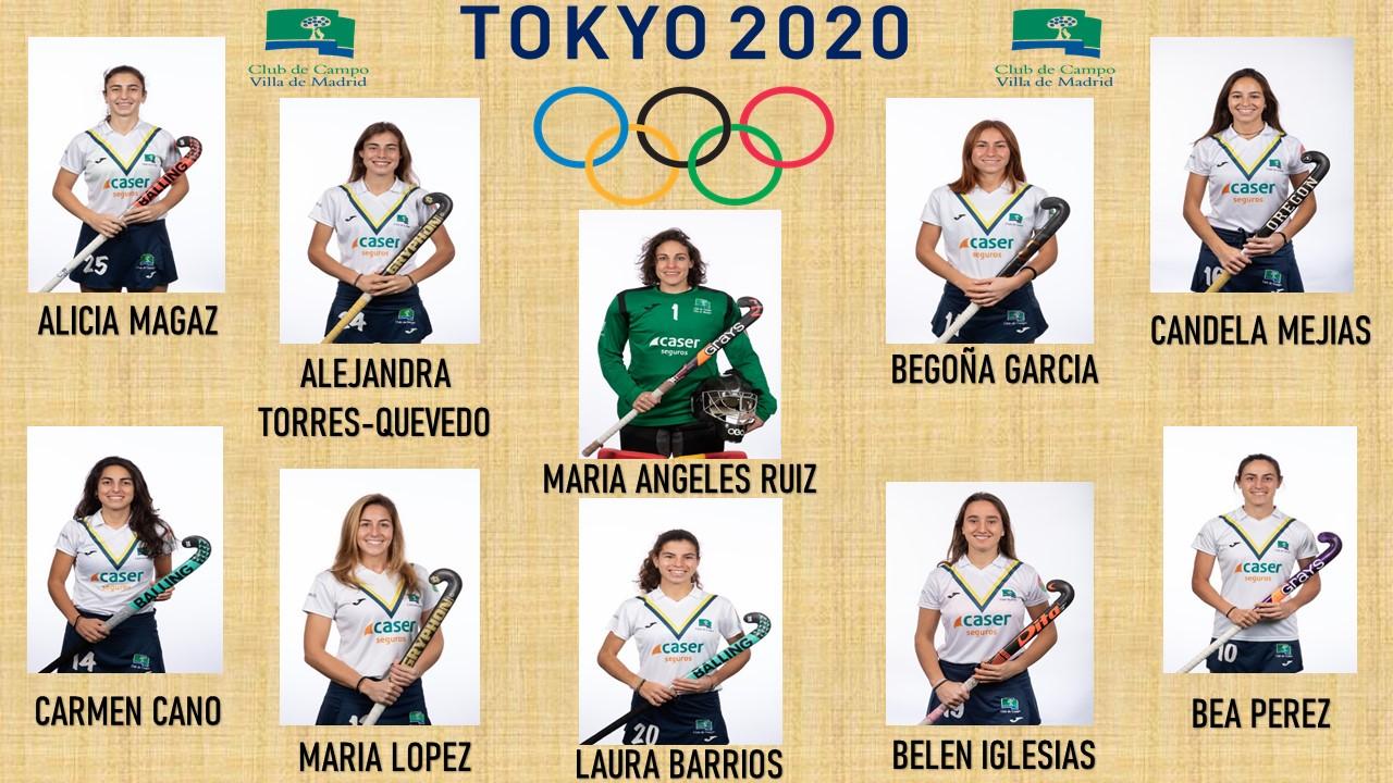 Jugadoras del Club de Campo femenino de hockey que estarán en Tokio.