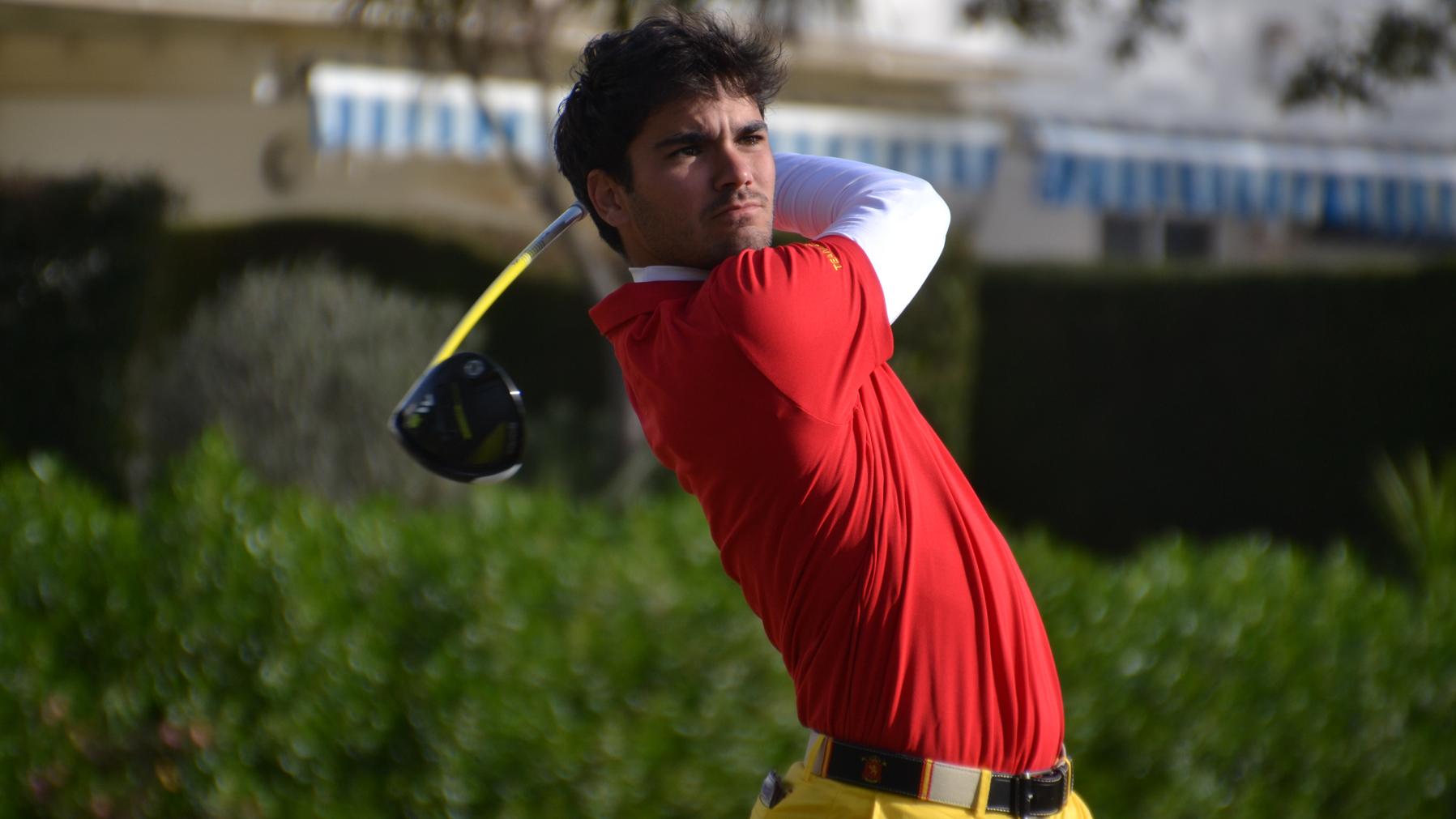 Alejandro Aguilera, durante el Match Internacional de Costa Ballena 2022. Foto: Rfegolf