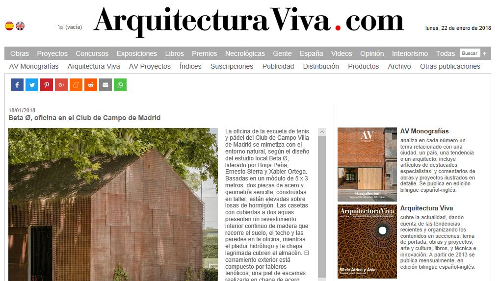 El Club de Campo en Arquitectura Viva