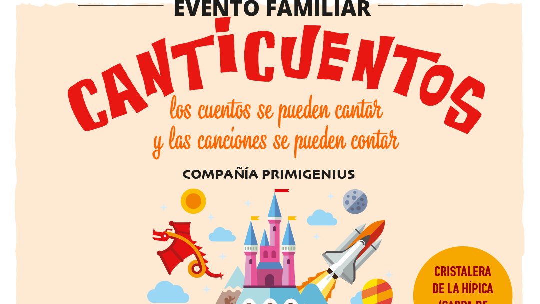 Cartel del evento familiar Canticuentos.