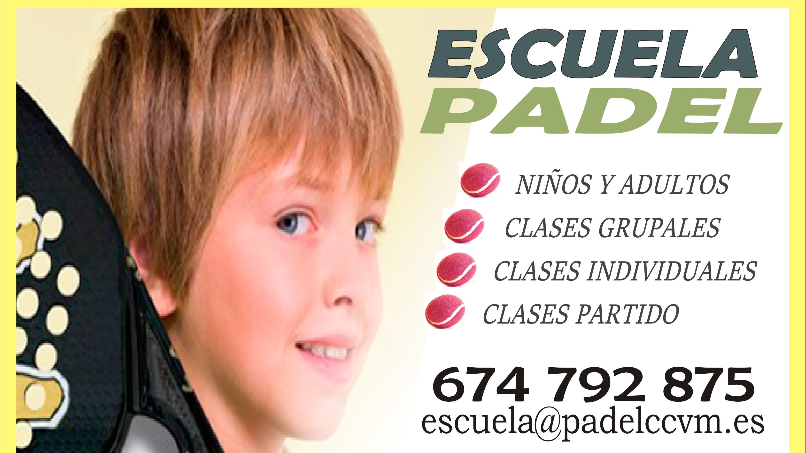 Cartel Escuela de Pádel