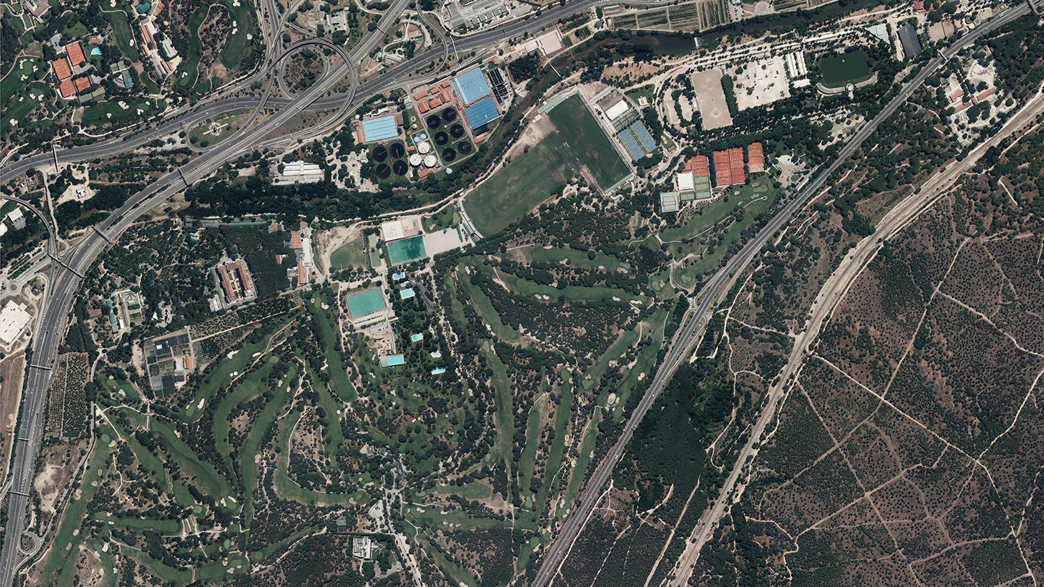 Imagen aérea del Club de Campo Villa de Madrid
