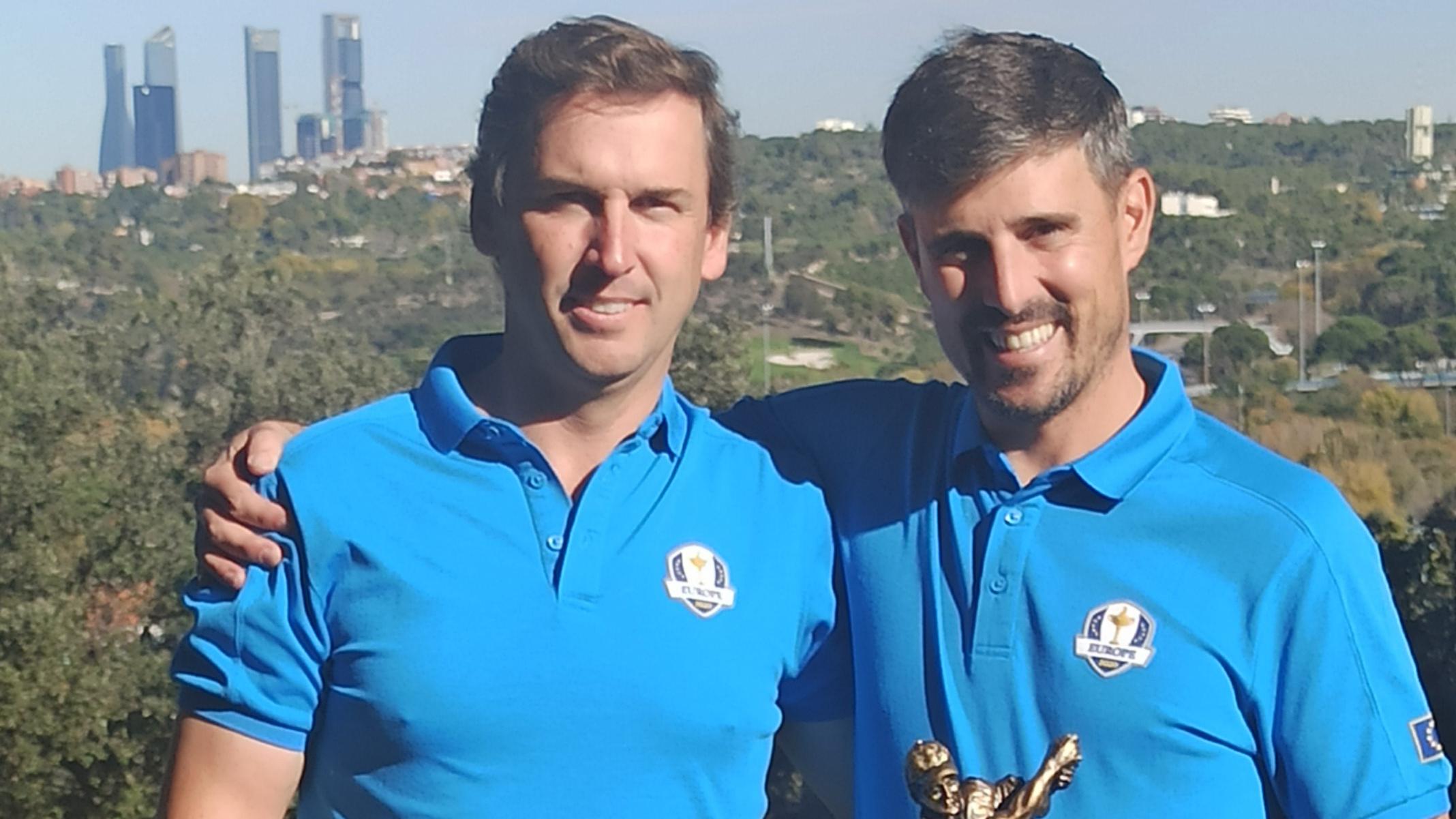 Gonzalo Escalante y Nicolás Villegas (dcha.), abonados y ganadores de la Copa de España de 9 hoyos por parejas.