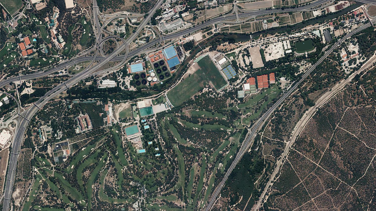 Imagen aérea del Club de Campo Villa de Madrid