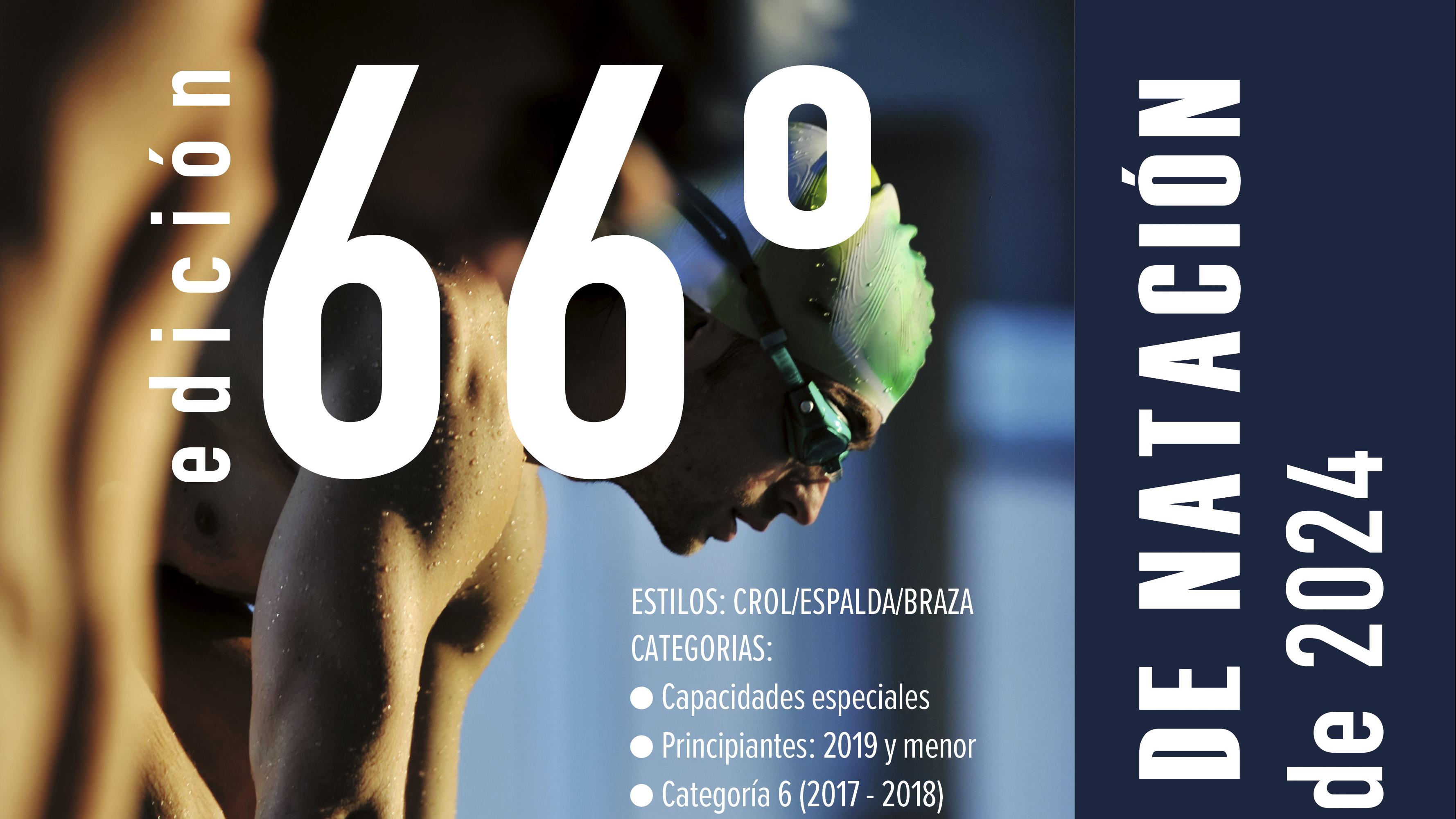 Cartel del 66º Campeonato social de Natación.