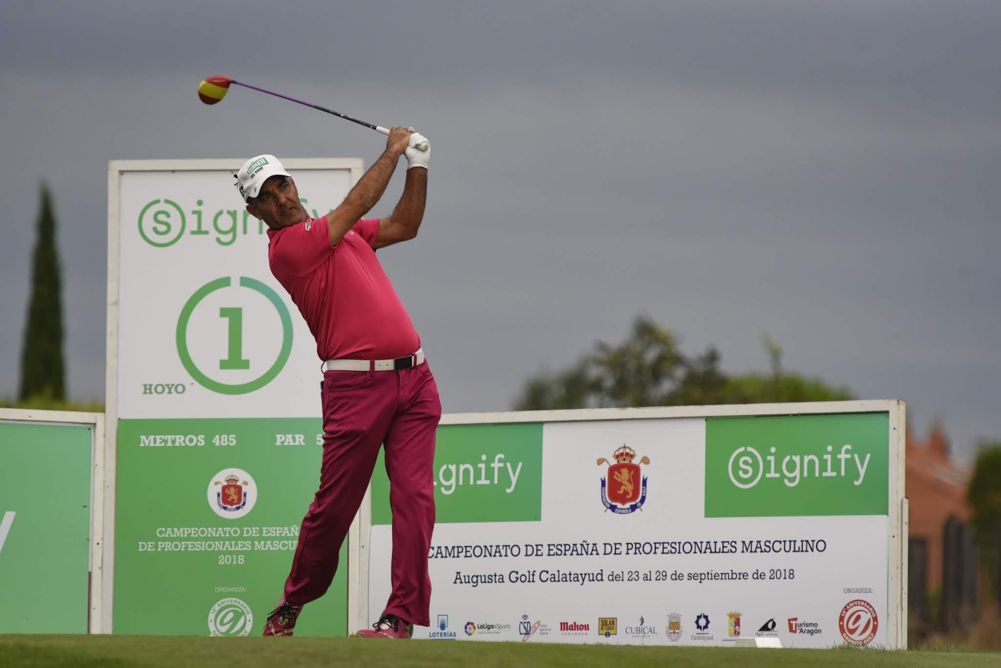 El jugador del Club Carlos Balmaseda ha sido tercero en el Philips Hue Campeonato de España de Profesionales Masculino 2019. Foto: RFEGOLF