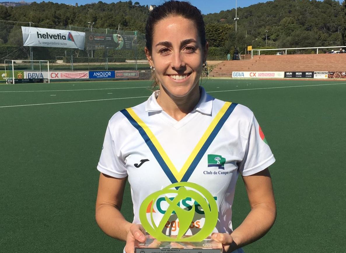 La jugadora del Club María López haLa jugadora del Club María López ha sido nombrada MVP de la jornada 11 de la Liga Iberdrola de hockey femenino. Foto: RFEH sido nombrada MVP de la jornada 11 de la Liga Iberdrola de hockey femenino. Foto: RFEH