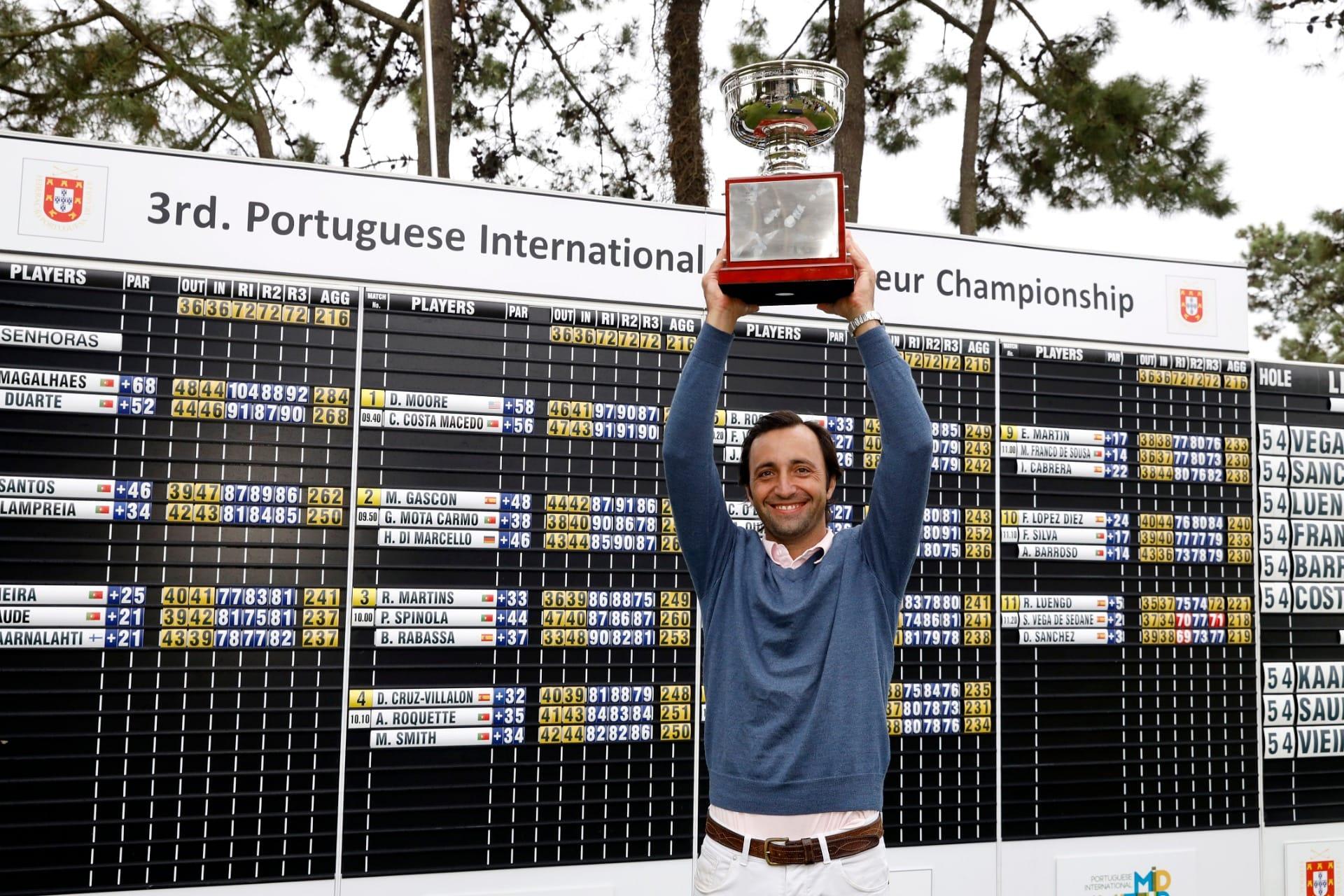 Santiago Vega gana en el Mid-Amateur de Portugal. Foto: FedGolfMadrid