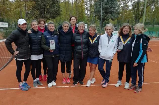 Equipo femenino del Club subcampeón de Madrid +45 de tenis.