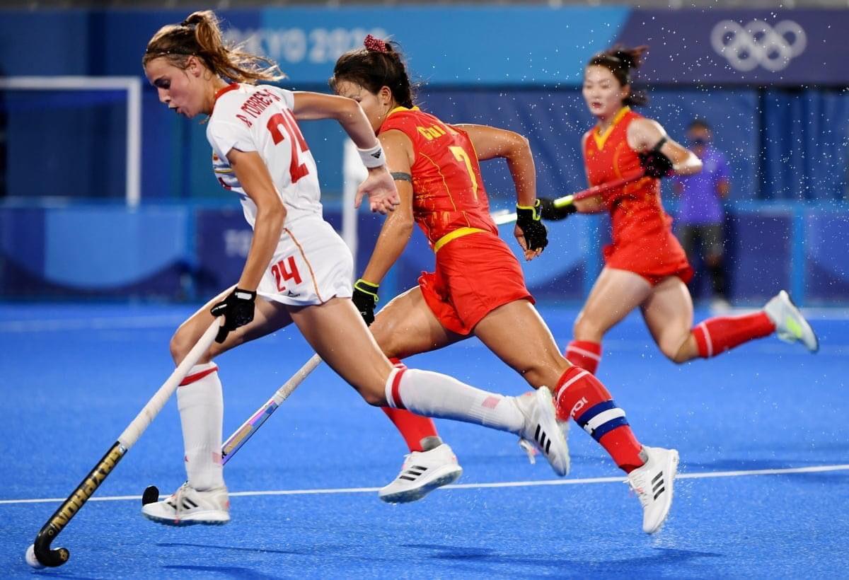 La jugadora Alejandra Torres-Quevedo, durante un partido de Tokio 2020.