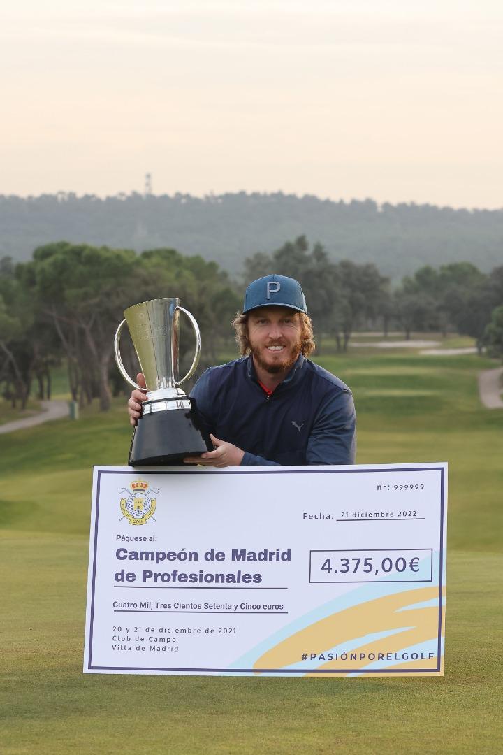 Jacobo Pastor, campeón de Madrid de profesionales de golf 2021. Foto: FedGolfMadrid