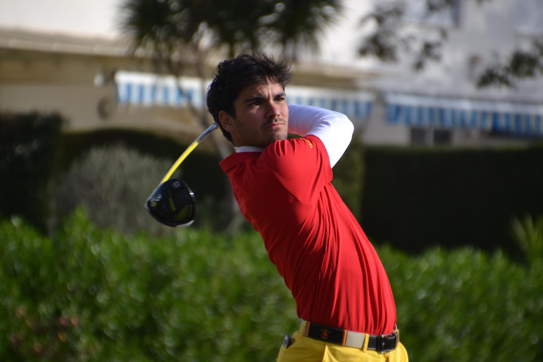 Alejandro Aguilera, durante el Match Internacional de Costa Ballena 2022. Foto: Rfegolf