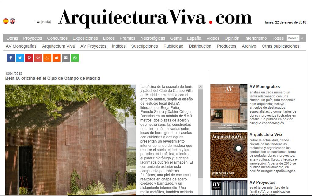 El Club de Campo en Arquitectura Viva