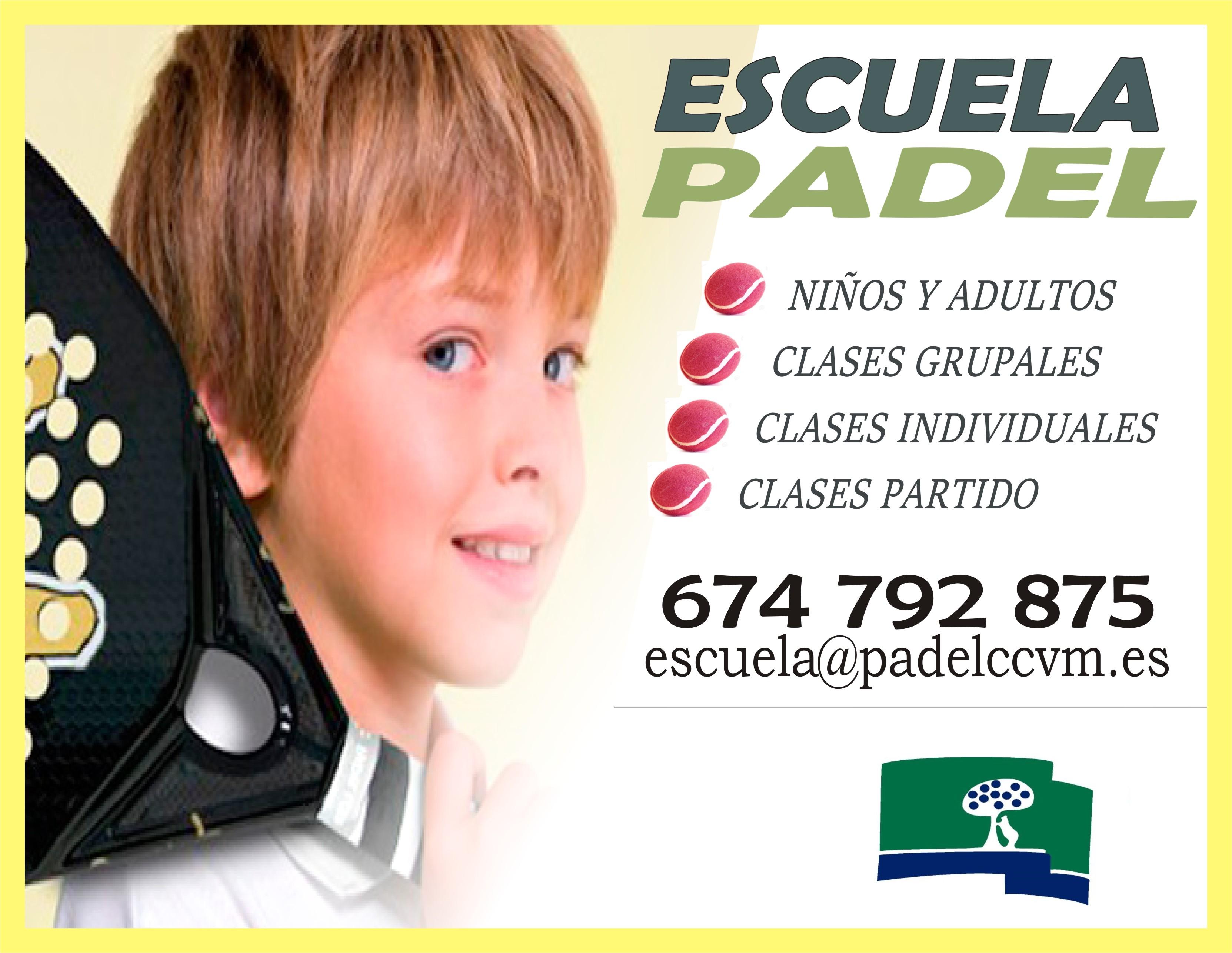 Cartel Escuela de Pádel