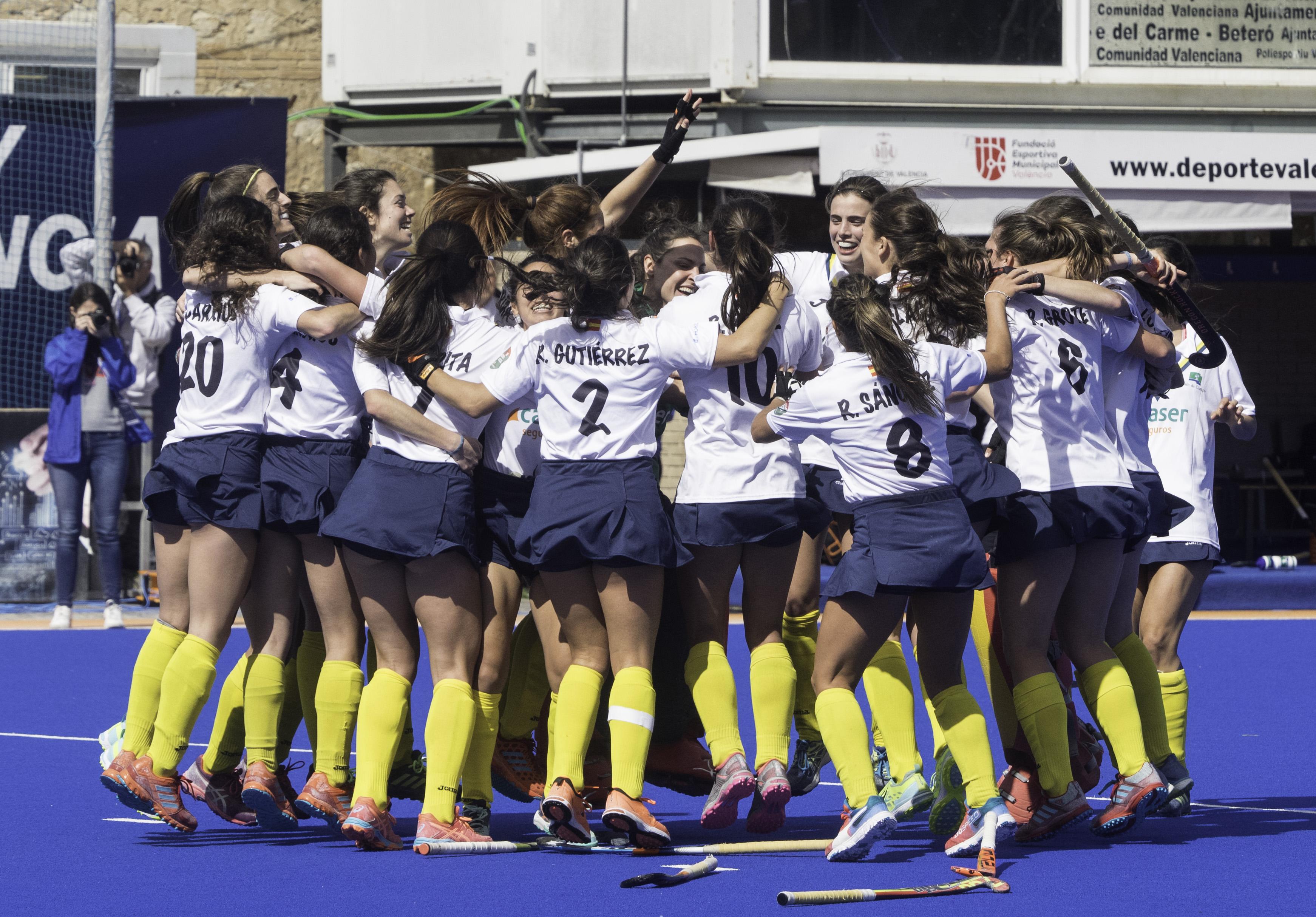 Celebración del título nada más acabar la final. Foto: Ignacio Monsalve